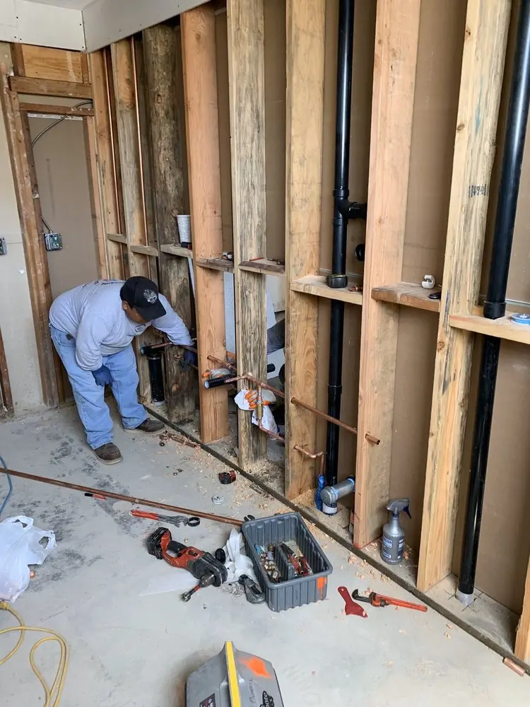 Commercial rough-in plumbing for Water Heater Replacement in Panther Creek